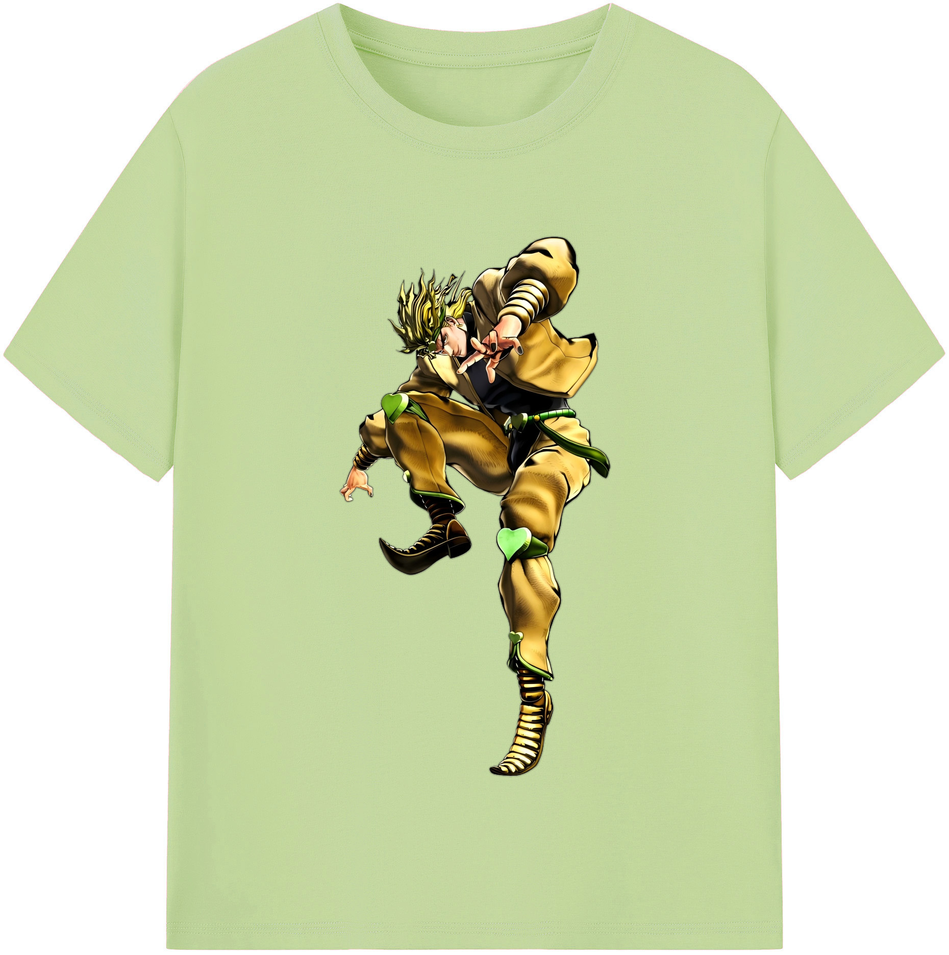 （画像用） ジョジョの奇妙な冒険 ディオ?ブランドー JoJo's Bizarre Adventure Dio Brando 綿100％半袖Tシャツ（フロントプリント）
